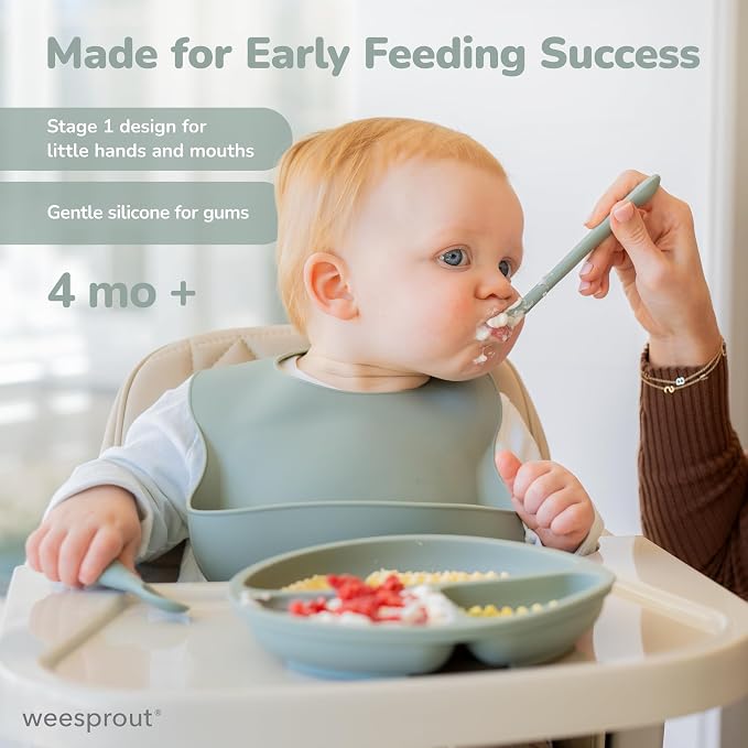WeeSprout Silicone Baby Spoons - Image 4