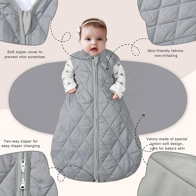 Newborn Sleep Sack Baby Swaddle, 3-Way Adjustable Wearable Blanket, Swaddling - Image 4