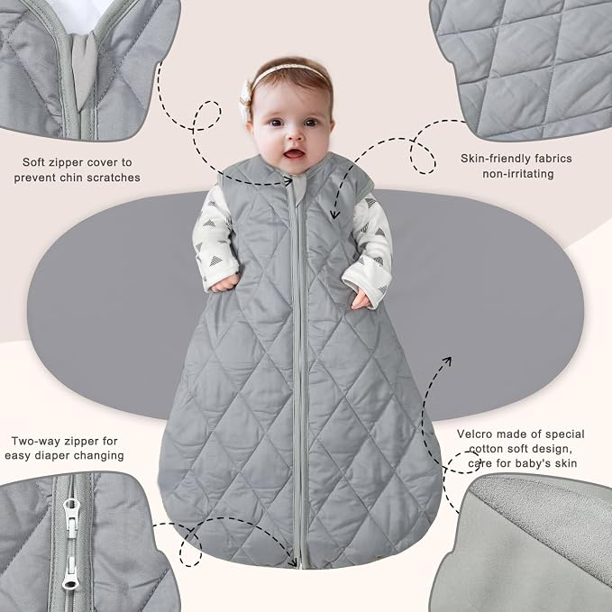 Newborn Sleep Sack Baby Swaddle, 3-Way Adjustable Wearable Blanket, Swaddling - Image 4