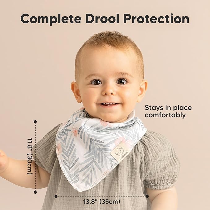 8-Pack Organic Baby Bandana Bibs - Image 5