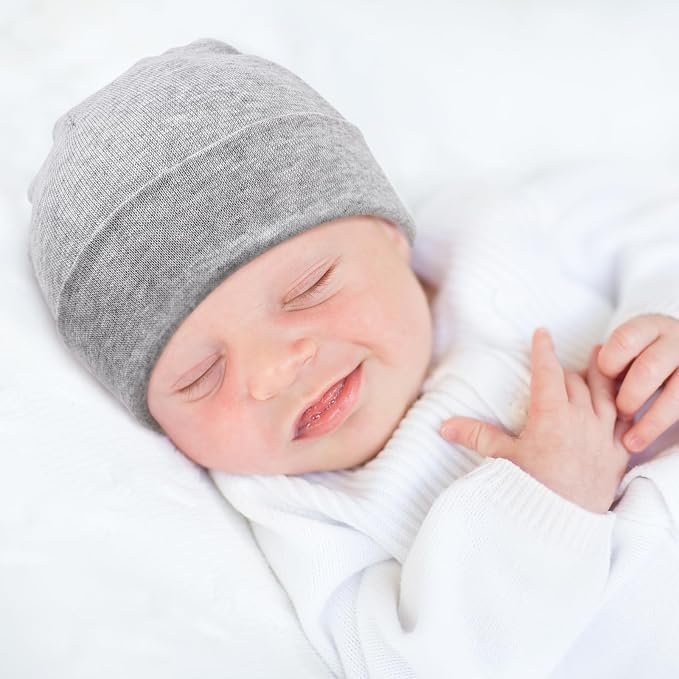DRESHOW BQUBO 6 Pack Baby Hats for Boys Girls Unisex Baby Hat Soft Knit Cap - Image 2
