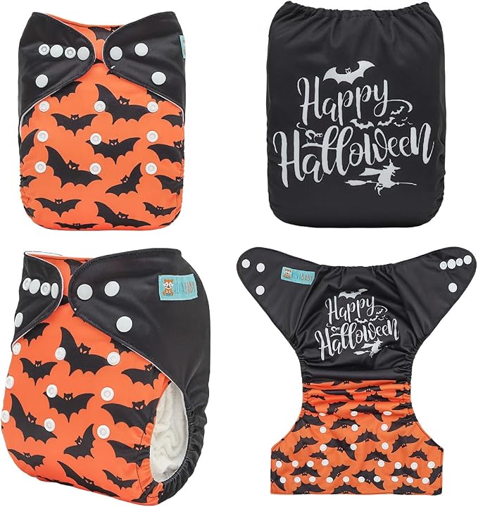 ALVABABY Halloween Baby Cloth Diapers One Size Adjustable Washable Reusable - Image 2