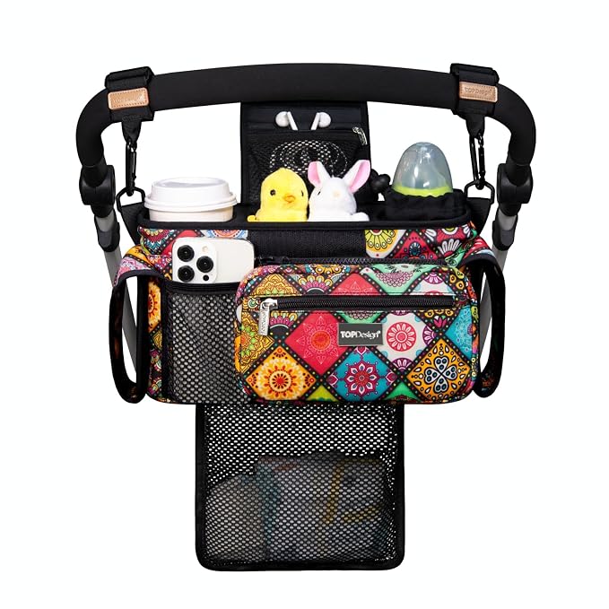 TOPDesign Universal Baby Stroller Organizer, Stroller Caddy by TOPDesign