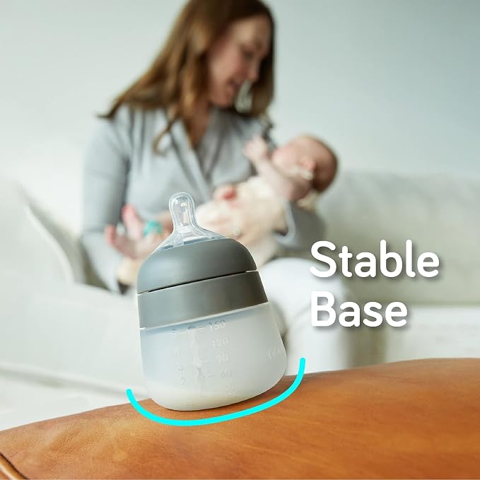 Nanobebe Flexy Silicone Baby Bottle, Anti-Colic, Natural Feel, Non-Collapsing - Image 4