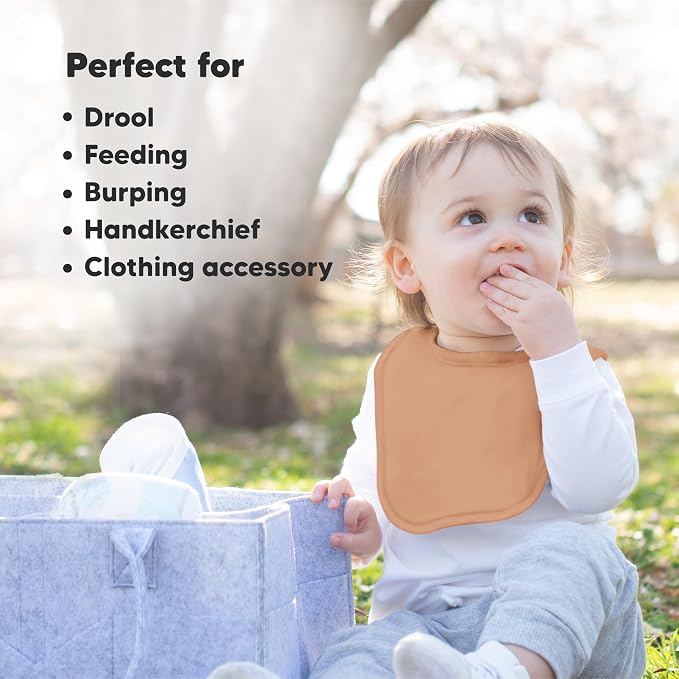 8-Pack Organic Baby Bibs for Boys, Girls - Image 7