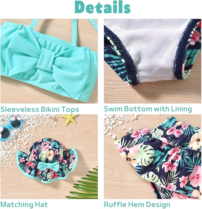 Aalizzwell Baby Girl 2-Piece Bikini Swimsuit - Image 2