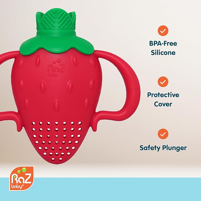 RaZbaby Fruitique Fruit Feeder One-Piece Baby – Larger Opening - Image 5