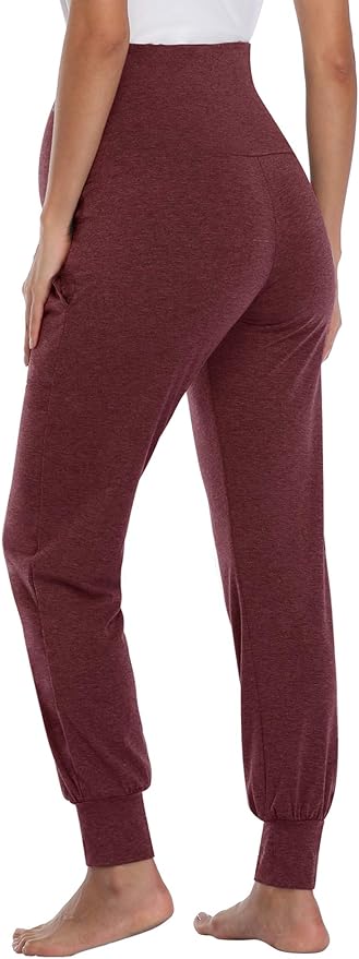AMPOSH Women's Maternity Pants Stretchy Lounge Workout Pants Casual Loose Comfy - Image 4