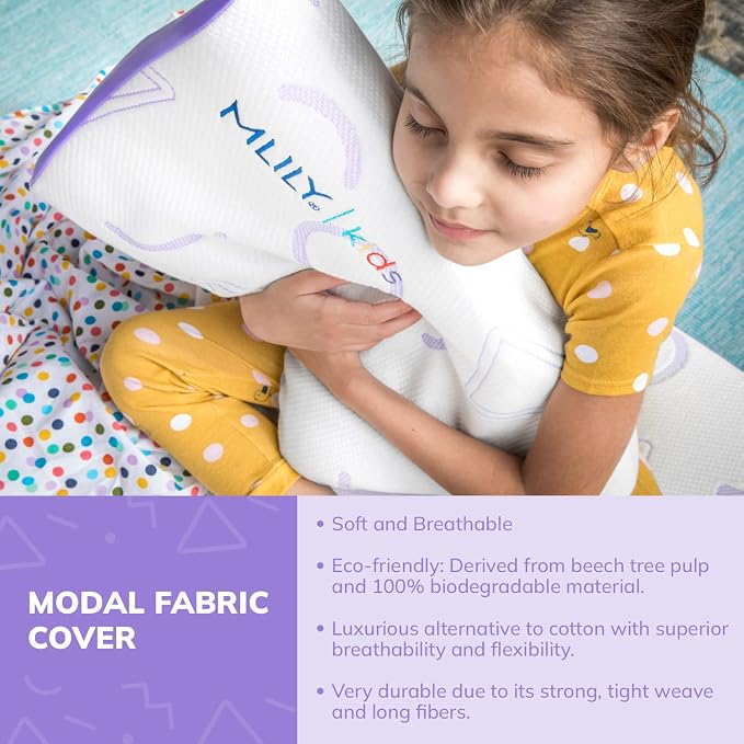 MLILY Kids Pillow for Sleeping, Adjustable Kids Memory Foam Pillow for Bed Set - Image 3