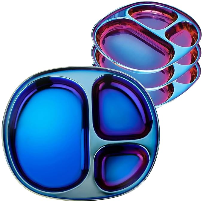 Ahimsa Stainless Steel Plates for Kids by Ahimsa