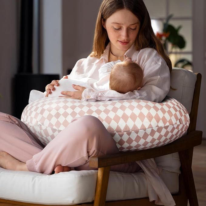 FEBSNOW 2 Pack Baby Nursing Pillow Cover, Stretchy Soft Cotton Nursing Cover - Image 5