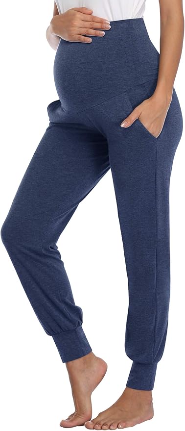 AMPOSH Women's Maternity Pants Stretchy Lounge Workout Pants Casual Loose Comfy by AMPOSH