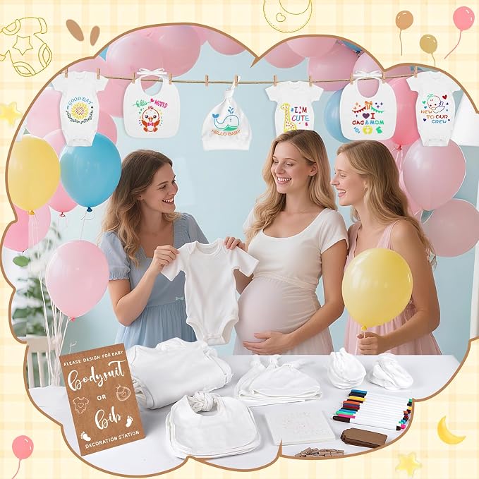 162Pcs Baby Shower Game Decorations Kit - Image 5