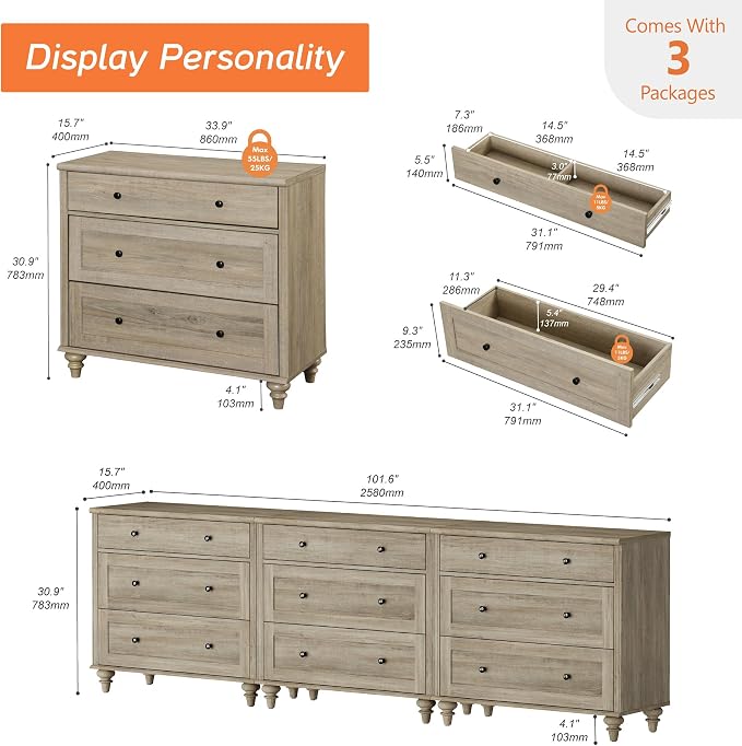 WAMPAT Dresser for Bedroom - Image 2