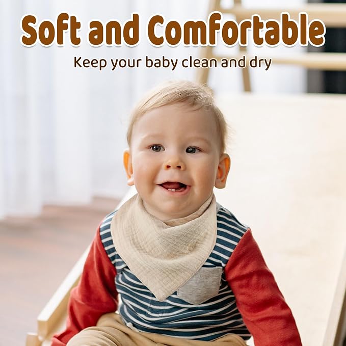 Baby Bibs Muslin Drool Teething Drooling Bibs - Image 3