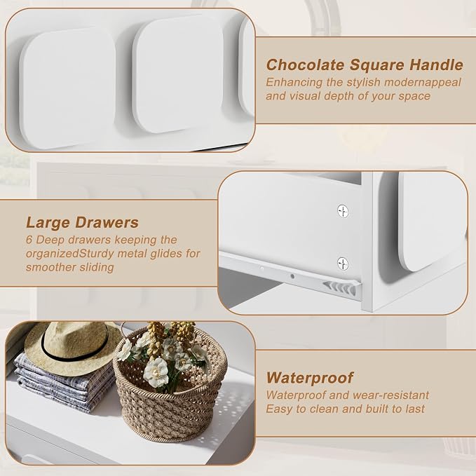 Anbuy White Baby Dresser for Bedroom, Dresser for Baby - Image 5