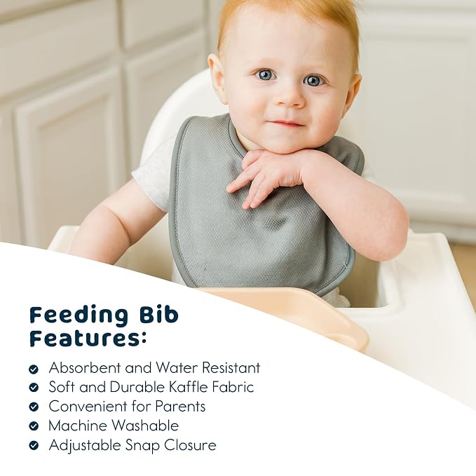 Tiny Twinkle 8 Pack Baby Bibs for Drooling and Teething – Waterproof & - Image 2