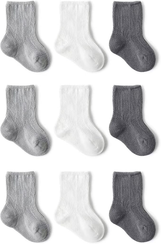 Toddler Socks Unisex Baby Baby Crew Cotton Cuff Socks by SHARELYSHEEP