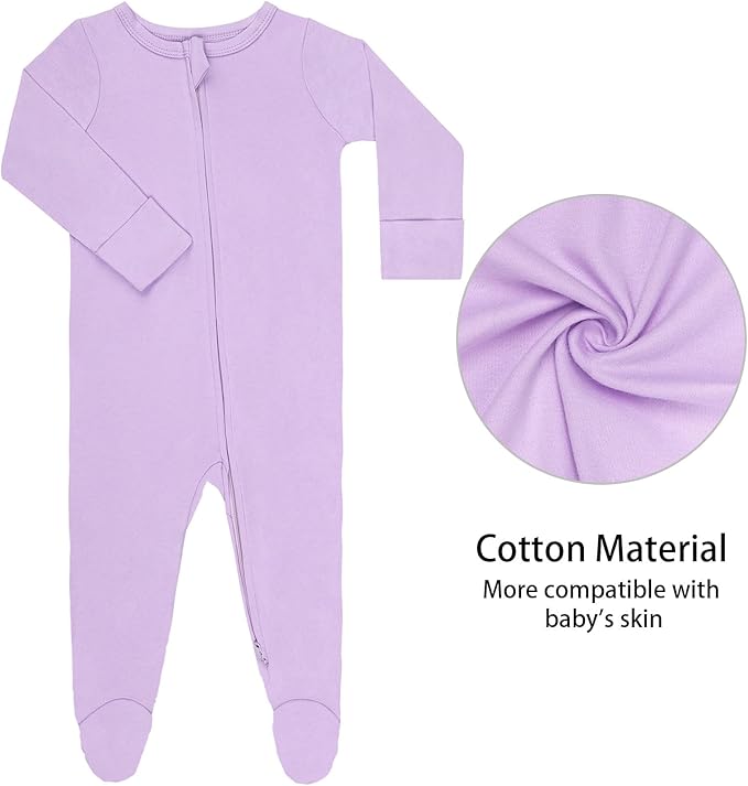 GUISBY Long Sleeve Baby Footed Pajamas - Image 4
