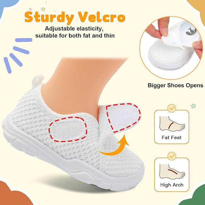 FEETCITY Baby Shoes Boys Girls First Walking Shoes Infant Sneakers Lightweight - Image 2