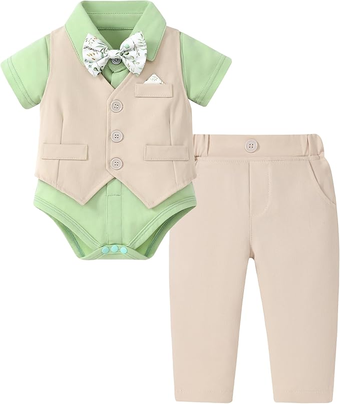 DISAUR Baby Boy Clothes Toddler Boy Outfits 4PCS Gentleman Dress by DISAUR