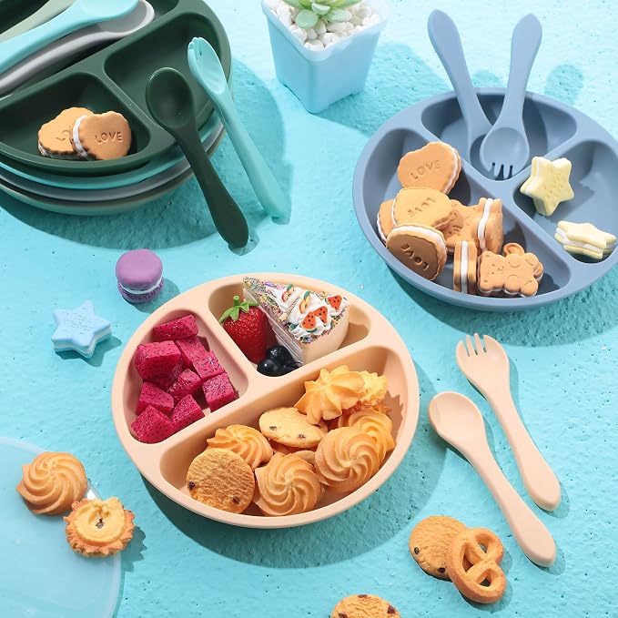 Meanplan 6 Pack Suction Plates for Toddlers - Image 5