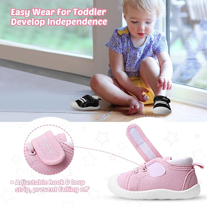 Baby Walking Shoes Toddler Girl Boy Soft Sole Breathable Cotton Canvas Shoes - Image 2