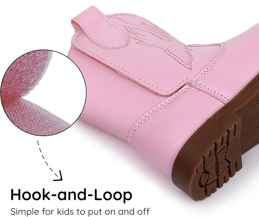 Blikcon Toddler Cowboy Boots for Boys Girls Baby Infant Cowgirl Boots Round Toe - Image 5