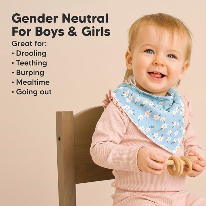8-Pack Organic Baby Bandana Bibs - Image 6