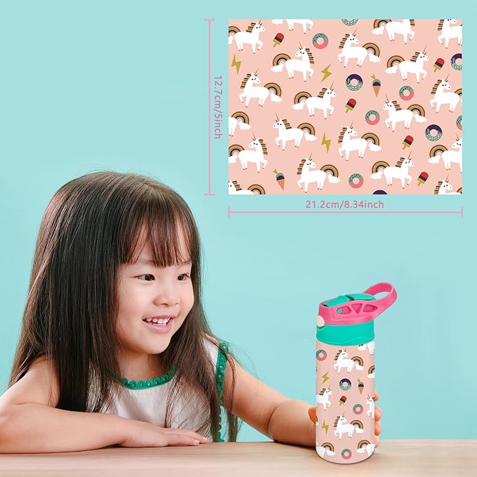 Kids Sublimation Tumbler, 12oz Sublimation Water Bottle Blanks, Straight - Image 5