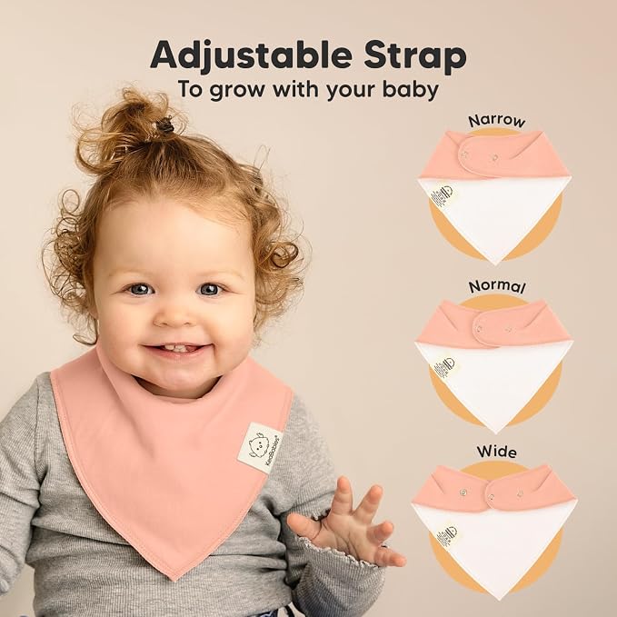 8-Pack Organic Baby Bandana Bibs - Image 3