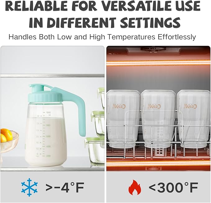 COMI 34oz Breast Milk Pitcher, No Leak Breast Milk Storage Containers - Image 4