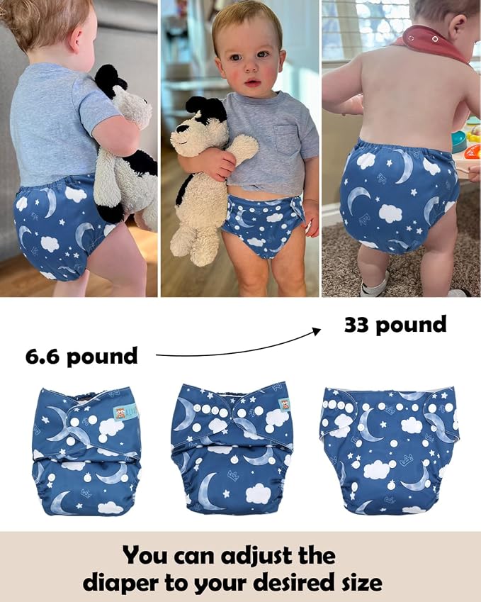 ALVABABY Baby Cloth Diapers 6 Pack - Image 7