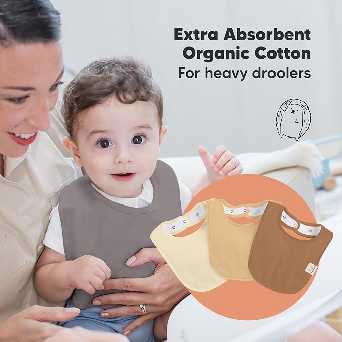 8-Pack Organic Baby Bibs for Boys, Girls - Image 5
