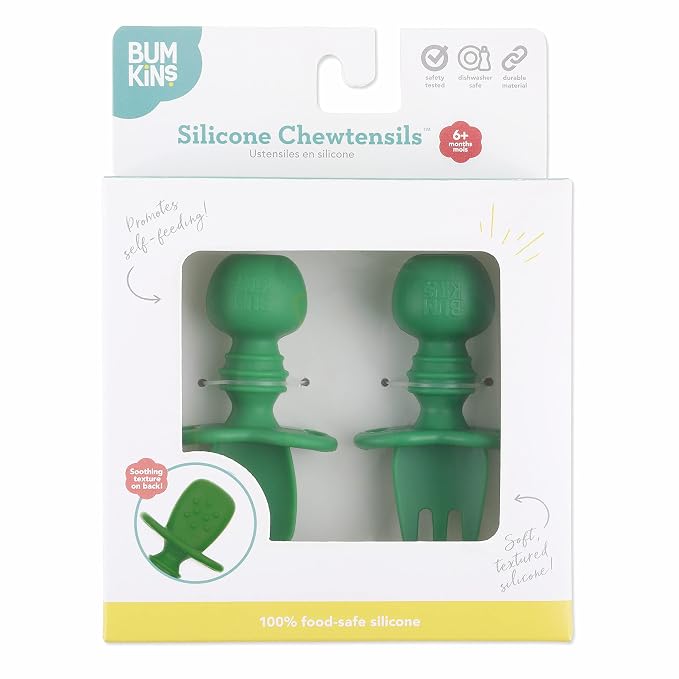 Bumkins Baby Utensils Set, Chewtensils Silicone Spoons - Image 7