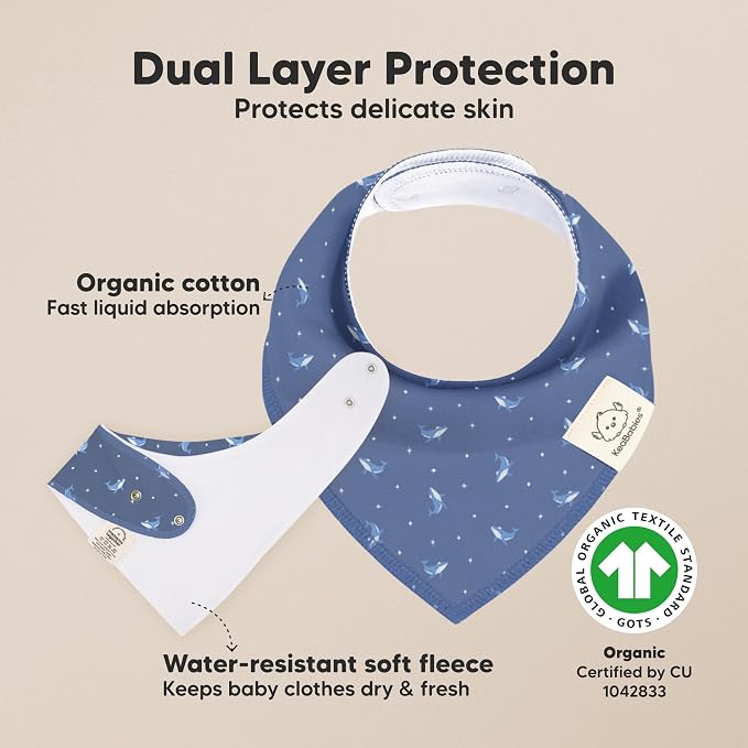 10-Pack Organic Baby Bandana Bibs - Image 2