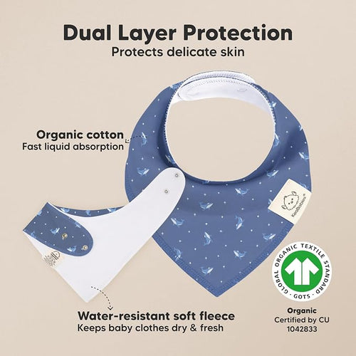 10-Pack Organic Baby Bandana Bibs - Image 2