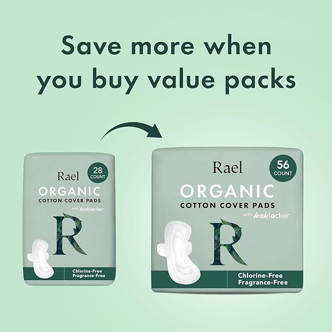 Rael Pads for Women, Organic Cotton Cover - Image 5