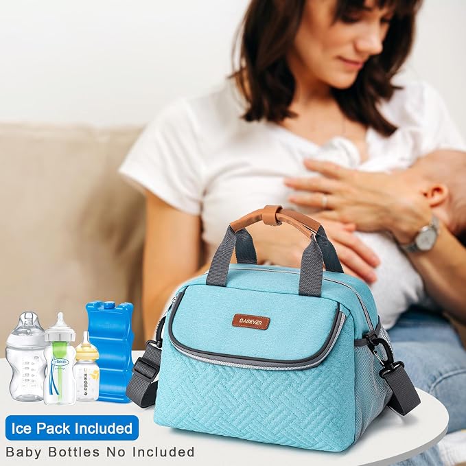 Breastmilk Cooler Bag with Ice Pack Fits 6 Baby Bottles up to 9 Ounce, Wearable - Image 6