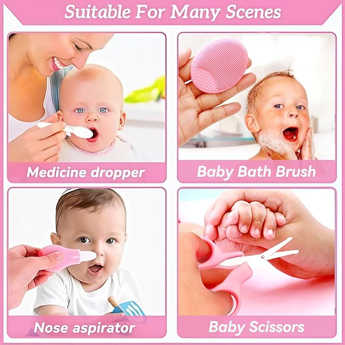 Baby Healthcare and Grooming Kit, 26 in 1 Portable Baby Safety Care Set - Image 4