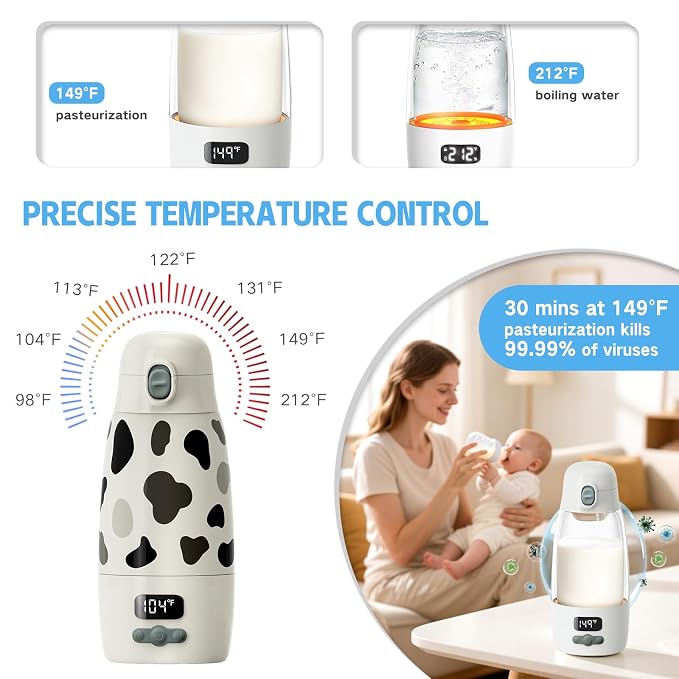 Portable Bottle Warmer for Travel, Super Fast Heating and Charging 17.5oz Large - Image 2