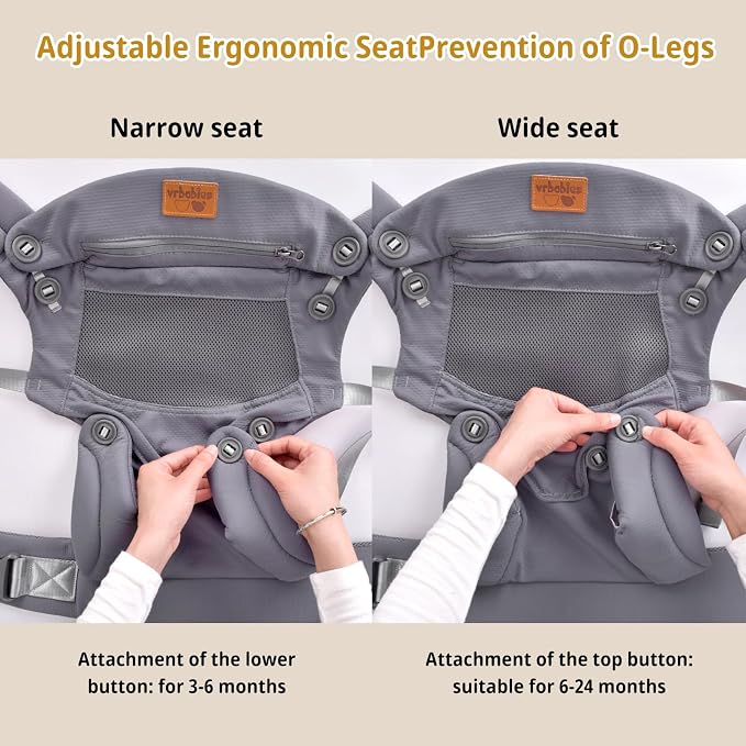 Baby Carrier Newborn to Toddler, Ergonomic Safe Soft Breathable Infant Carrier - Image 4