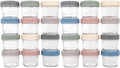 WeeSprout Baby Food Storage Glass Jars w/Lids Matte Variety, Reusable Small by WeeSprout