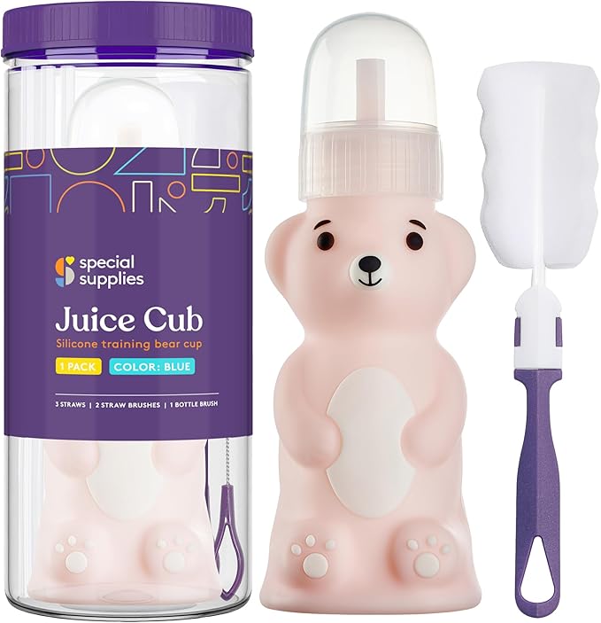 Special Supplies Honey Bear Straw Cup Long Straws, Squeezable Therapy and by SpecialSupplies