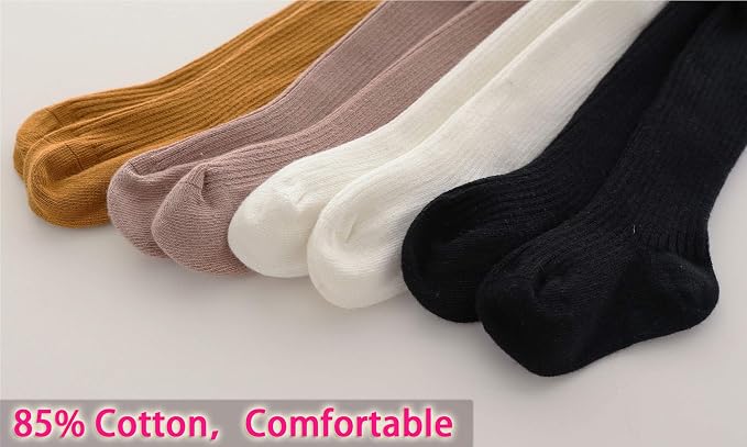 CECORC Baby Girls Tights Toddler Cable Knit Leggings Thick Cotton Infant - Image 2