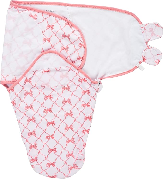 LollyBanks Baby Swaddles 100% Organic Cotton, 0-3 Months Baby Girl Swaddles by LollyBanks