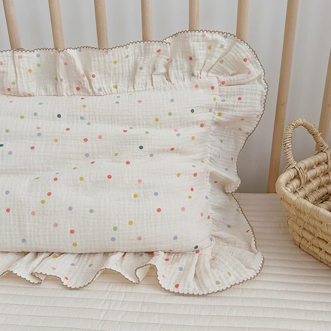 BuLuTu Kids Toddler Pillowcases Muslin Cotton Toddler Pillow Cases Colorful - Image 7