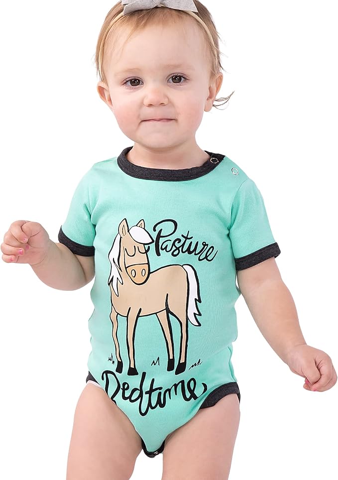 Lazy One Cute Unisex Baby Bodysuit, Cute Animal Designs, 6-18 Months - Image 3