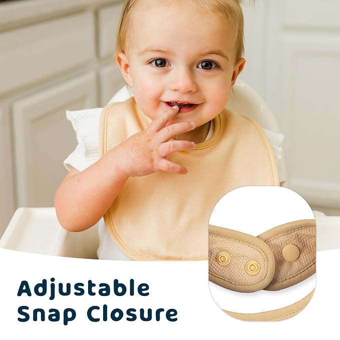 Tiny Twinkle 8 Pack Baby Bibs for Drooling and Teething – Waterproof & - Image 3