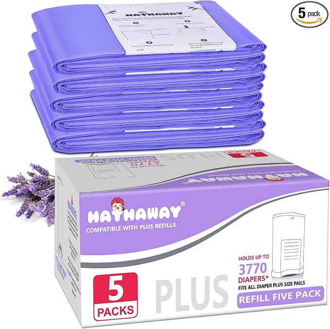 Diaper Pail Refill Bags Compatible by RUZAKO